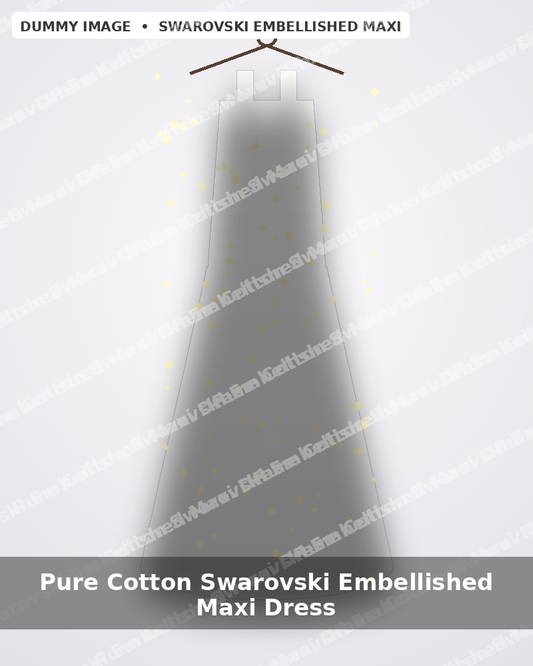 Pure Cotton Swarovski Embellished Maxi Dress